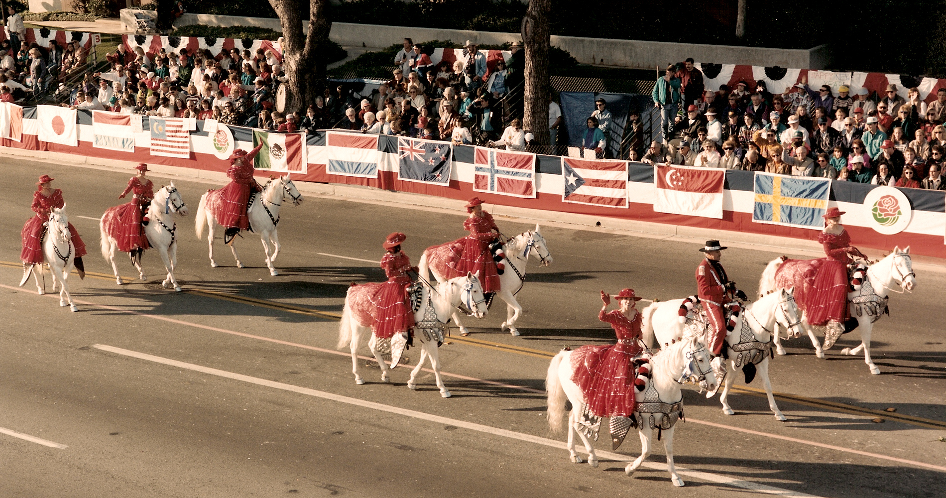 Camarillo White Horses in the Pasadena Rose Tournament- L. Carillo & Carmen Camarillo
